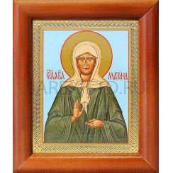 Икона Матрона , полиграфия, в багетной рамке со стеклом; 8*9,5 см.Арт.И-БР-1/061