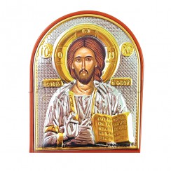 Икона "Спаситель", арочная, пластик, металл; h7.Арт.ИПА-8104/133