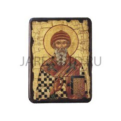 Икона "Спиридон Тримифунтский", дерево под старину, печать-краска; 30*42.Арт.И-СТ-005/137