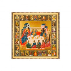 Икона "Тайная Вечеря" в подарочной упаковке, багетная рамка, полиграфия; 28,5*28,5.Арт.И-102/139