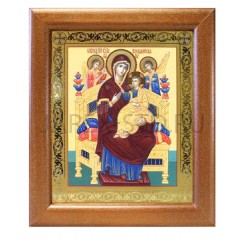 Икона  Всецарица, полиграфия, в багетной рамке со стеклом; 17,5*20,5 см.Арт.И-БР-3/025