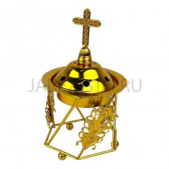 Кадильница, металл, цвет золотой; h 14,5.Арт.КМ-730-3