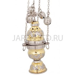 Кадило "Афонское", латунь, чеканка; h20.Арт.К-9390GN
