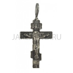 Православный нательный крест, металл, белый; h4.Арт.КН-004-3