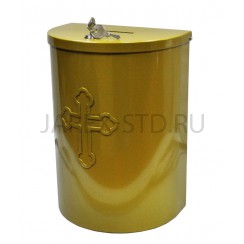 Ящик для пожертвований с замком, металл; h30.Арт.КП-Б-002