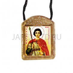 Ладанка на шнурке "Георгий Побеносец", пластиковая.Арт.Л-ПЛ-003/026