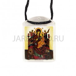 Ладанка на шнурке "Всецарица", пластиковая.Арт.Л-ПЛ-001/025