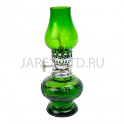 Лампа керосиновая, стекло, зеленая,  h 11.Арт.ЛМ(11D-7309-10А)