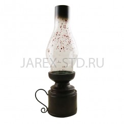 Лампа декоративная со свечой, под старину, стекло; h25,5.Арт.ЛК-14