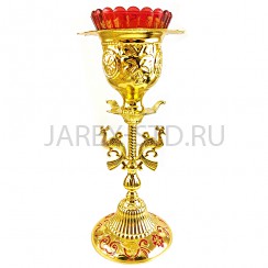 Лампада настольная, эмаль, цинковый сплав; h26.Арт.ЛН-431