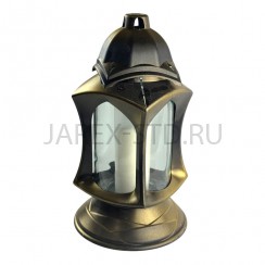 Лампада неугасимая, стекло, пластиковая бронзовая крышка; h29,5.Арт.S-19RA/бр