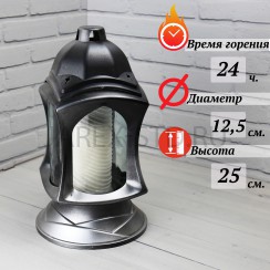 Лампада неугасимая, стекло, пластиковая крышка; h25.Арт.S-18RA