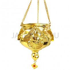 Лампада подвесная, цинковый сплав,камни; h72.Арт.ЛП-В88