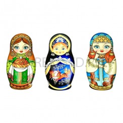 Магнит с росписью " Матрешка",эпоксидная смола, 3D, цвет в ассортименте.Арт.МГ-6652-3