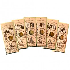 "МИКС" наборы восковых маканых(конусных) свечей ручной работы (12 шт.в упаковке).Арт.СДМ-2/М