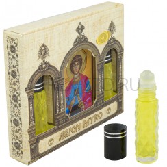 Набор подарочный "Георгий Победоносец", икона на мдф 6*8, 2 шт.; 10 мл..Арт.НМ-10/026