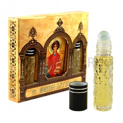Набор подарочный "Пантелеймон", икона на дереве 6*8, 2 шт.; 10 мл..Арт.НМ-10/105