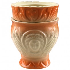 Набор настольная лампада "Лилия", стакан, керамика, желтый; h10