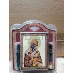 Набор "Спиридон Тримифунтский" в блистерной  упаковке (благовоние 2шт (1,5мл) икона) .Арт.Н-БИ/134