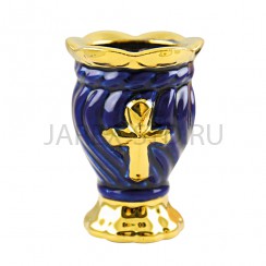 Настольная лампада "Виноград", керамика, цвет синий; h8.Арт.КЦ-019/син