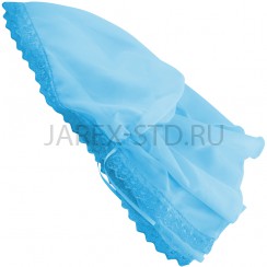 Платок неспадающий, голубой, капор, шифон; р.42-52.Арт.КР-001/г