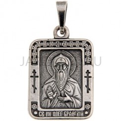 "Олег", нательная икона(образок), серебрение.Арт.ОНП-М-001/29