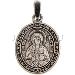 "Анастасия", нательная икона(образок), серебрение.Арт.ОНП-Ж-001/3