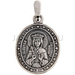 "Людмила", нательная икона(образок), серебрение.Арт.ОНП-Ж-001/22