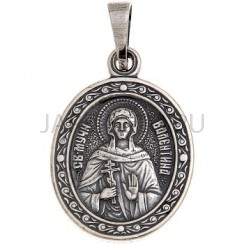 "Валентина", нательная икона(образок), серебрение.Арт.ОНП-Ж-001/5