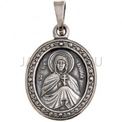 "Юлия", нательная икона(образок), серебрение.Арт.ОНП-Ж-001/35