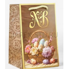 Пакет подарочный под кулич «Пасха», яйца, 10*16*10 см.Арт.ПП-10643423