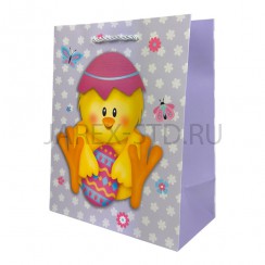 Пакет подарочный под кулич «Цыпленок», 18*23*10.Арт.ПП-10337A-4