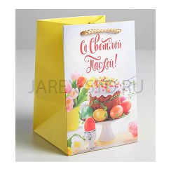 Пакет "Со Светлой Пасхой", ламинированный, вертикальный; 12*18*12.Арт.ПП-5396850