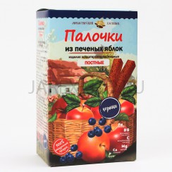 Палочки постные "Монастырский гостинец"из печеных яблок с черникой, 80 г.Арт.ПП/Ч