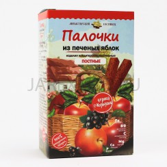 Палочки постные "Монастырский гостинец"из печеных яблок с черной смородиной, 80 г.Арт.ПП/ЧС