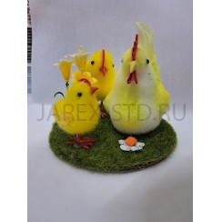 Пасхальная композиция "Курочка и Цыплята"; h.Арт.ПС-К-6709-3