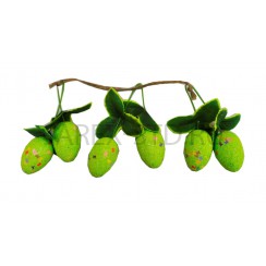 Украшение для интерьера "Пасхальная ветка", полиэстер, пенопласт, металл; h50.Арт.ПК-Я-22046