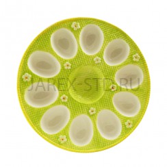 Подставка пасхальная для 10 яиц, цветная керамика; d24.Арт.ПК-А420