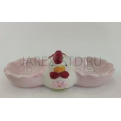 Подставка пасхальная для 2-х яиц, цветная керамика; h.Арт.ПК-П-6708-4