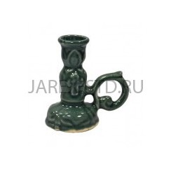 Подсвечник "Ферзь", керамика, зелёный; h6.Арт.КЦ-010/зел