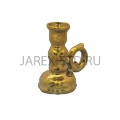 Подсвечник "Ферзь", керамика, золотой; h6.Арт.КБЛ-008