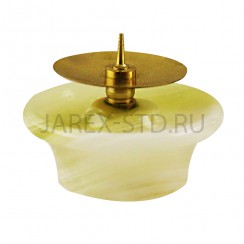 Подсвечник с наконечником и тарелкой, оникс; h3,5.Арт.О-П-007