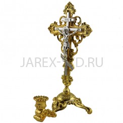 Подсвечник "Крест" , металл; h 13.Арт.П-4879-67