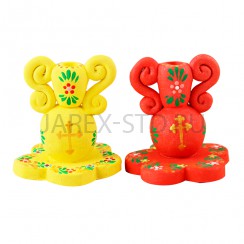 Подсвечник "Кувшин с ручкой", голубая глина; h5,5.Арт.КП-КР