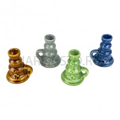 Подсвечник "Кувшин с ручкой", керамика, цвет в ассортименте; h 5,5.Арт.КЦ-КР/60