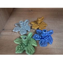 Подсвечник «Лист», керамика, цвет в ассортименте, 4,5 см