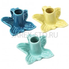 Подсвечник "Лист", керамика, цвет в ассортименте; h6,7.Арт.КЦ-Л/6007