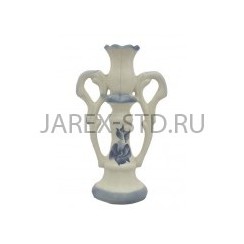 Подсвечник "Лотос", керамика, гжель; h17