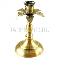 Подсвечник "Цветок", латунь; h24.Арт.П-040