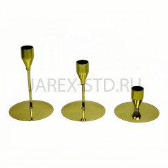 Подсвечник набор из трех штук (малый, средний, большой) металл; h 14,5.Арт.ПН-1717-1